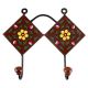 Dark Floral Ceramik Tile Hook